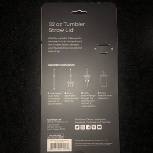 Hydroflask straw and lid